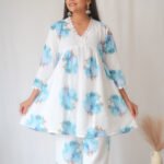 Blue Rose Suit Set - Nazakat