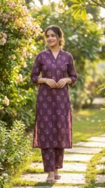 Plum cherry Suit Set - Raahat8.0 - Image 2
