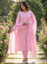 Powder pink Suit set - phool - Image 2