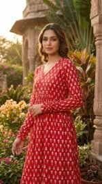 Ruby floral Chudidar Kurta - Image 2