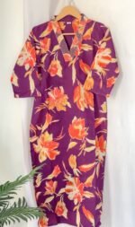 Eggplant Phool Kurta - Image 2