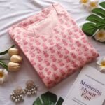 Peach Floral Sweetheart Kurta - SALE