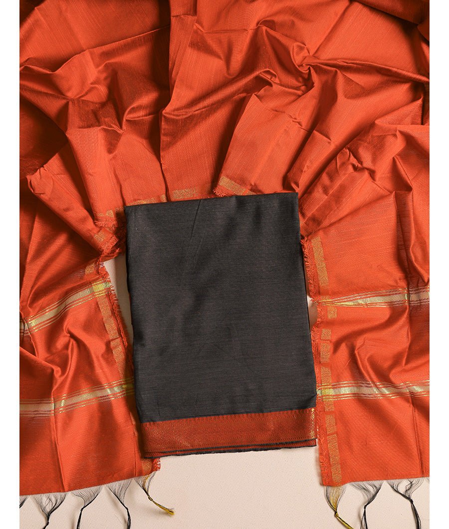 Fabloe-16515-2.jpg PURE MANAGALGIRI HANDLOOM WITH DUPION SILK DUPATTA - Image 1