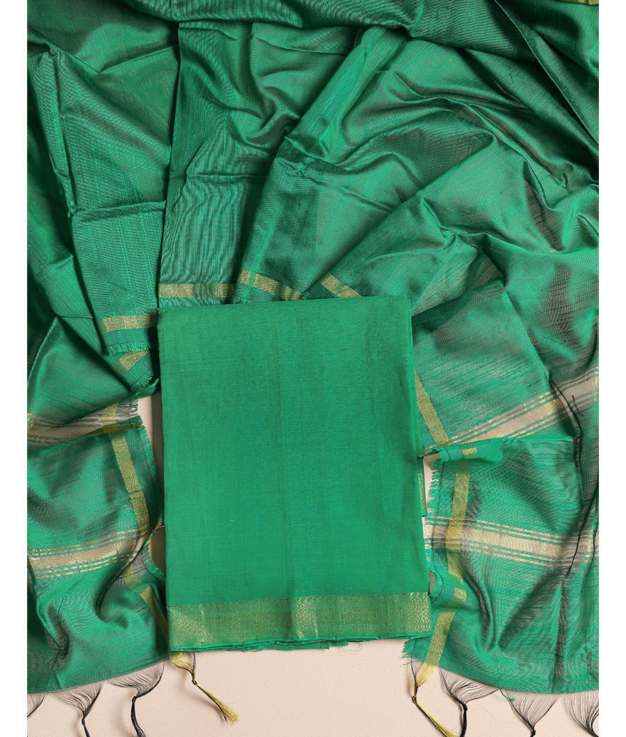 Fabloe-16516-2.jpg PURE MANAGALGIRI HANDLOOM WITH DUPION SILK DUPATTA - Image 1
