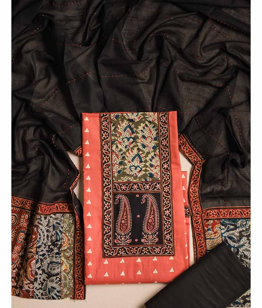 Fabloe-18862-1.jpg COTTON WITH KALAMKARI PATCHWORK SUIT SET - Image 1