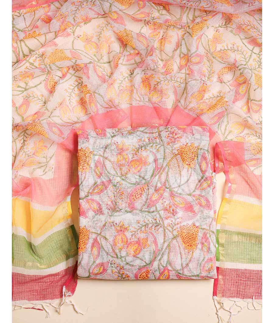 Fabloe-20150_835e3cbe-b315-44aa-a0c1-bd95da2efbf2-1.jpg PURE COTTON KOTA TOP AND DUPATTA SET - Image 1