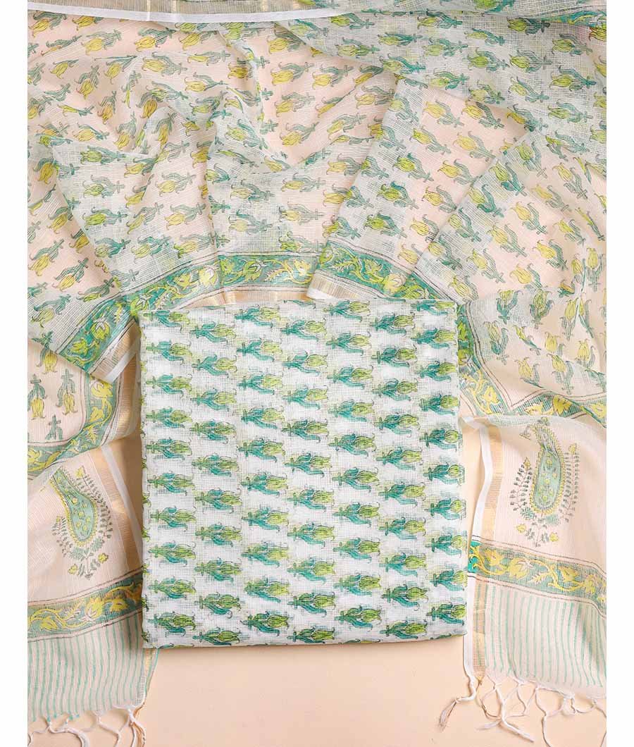 Fabloe-20163-1.jpg PURE COTTON KOTA TOP AND DUPATTA SET - Image 1