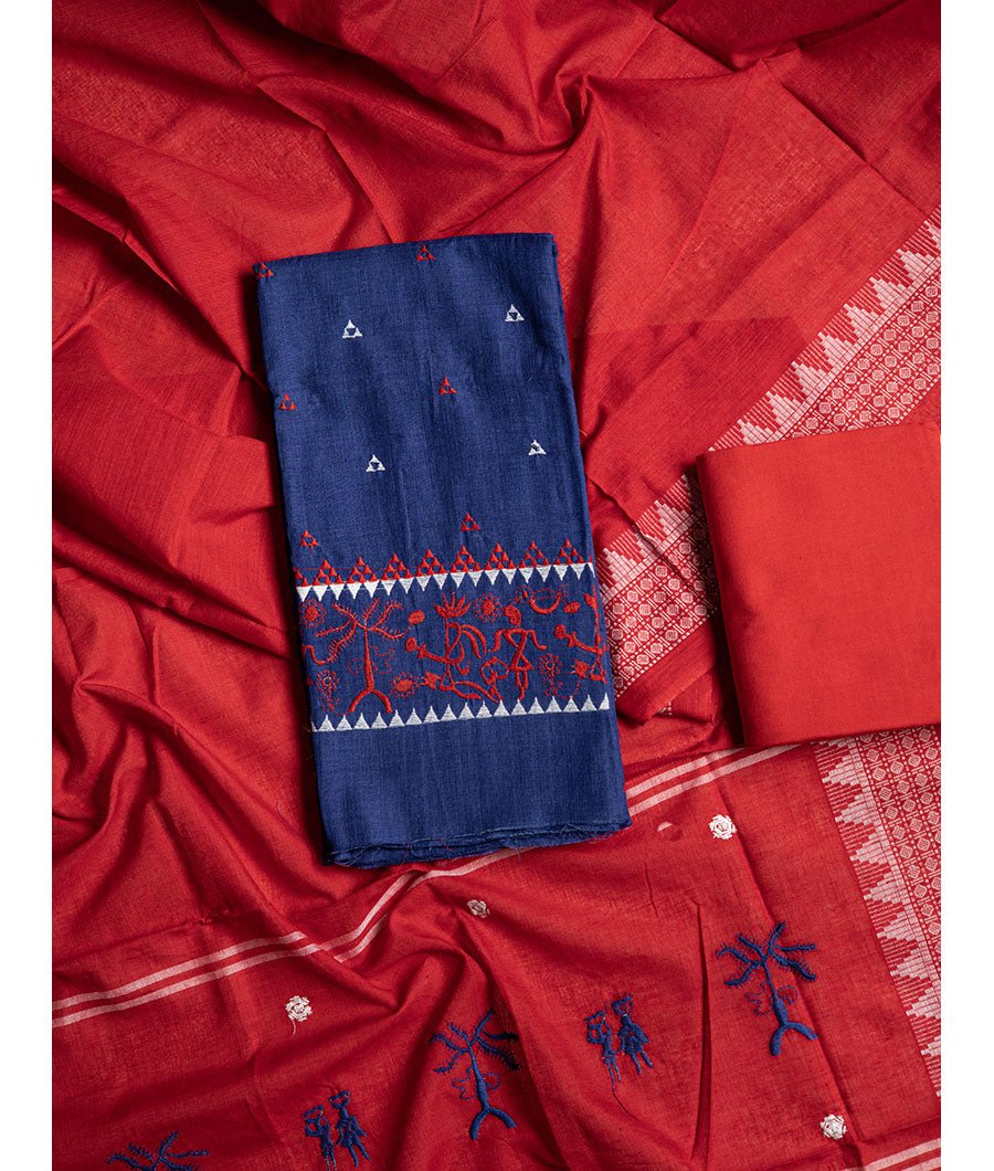 Fabloe-6596-2.jpg cotton JAMDHANI SUIT SET - Image 1