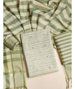 COTTON WOVEN 3 PIECE SUIT SET