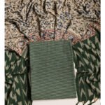 COTTON WOVEN IKAT WITH HAND PAINTED DUPATTA