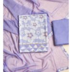 Cotton Printed Set with chiffon Dupatta