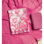 Cotton Printed Set with chiffon Dupatta