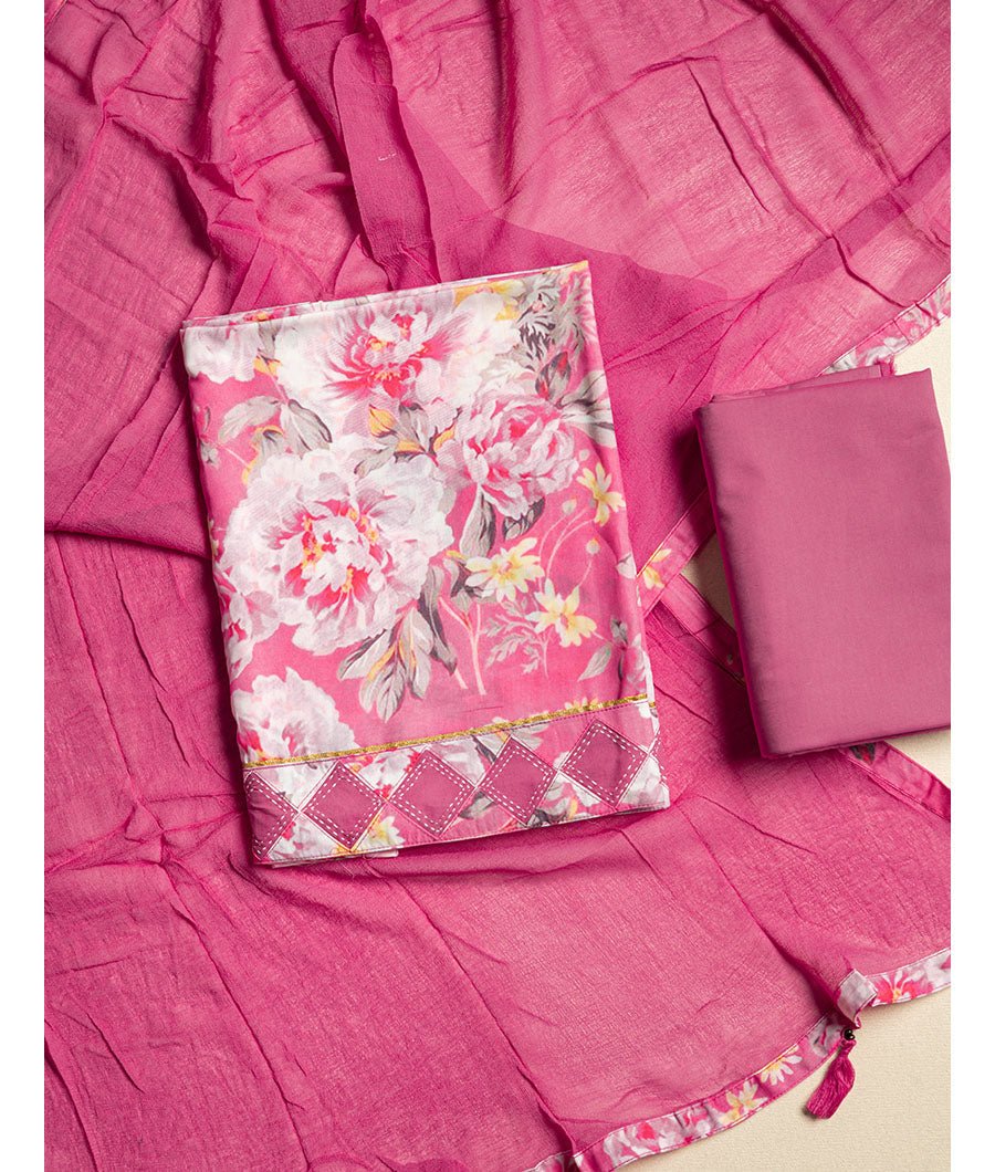 fabloe-8348-2.jpg Cotton Printed Set with chiffon Dupatta - Image 1